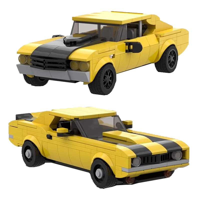 Technical Car Moc Speed Champions Chevrolets Camaros Zl1 Z28 Veicoli Muscle Sports Car Set Building Blocks Giocattoli Regalo Per Bambini