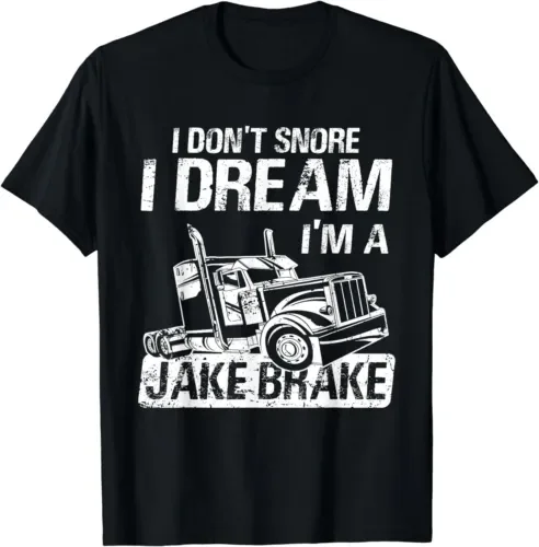 I'T Russare Dream I'M A Jack Brake Trucker Truck Driver T Shirt Maniche Lunghe O Corte