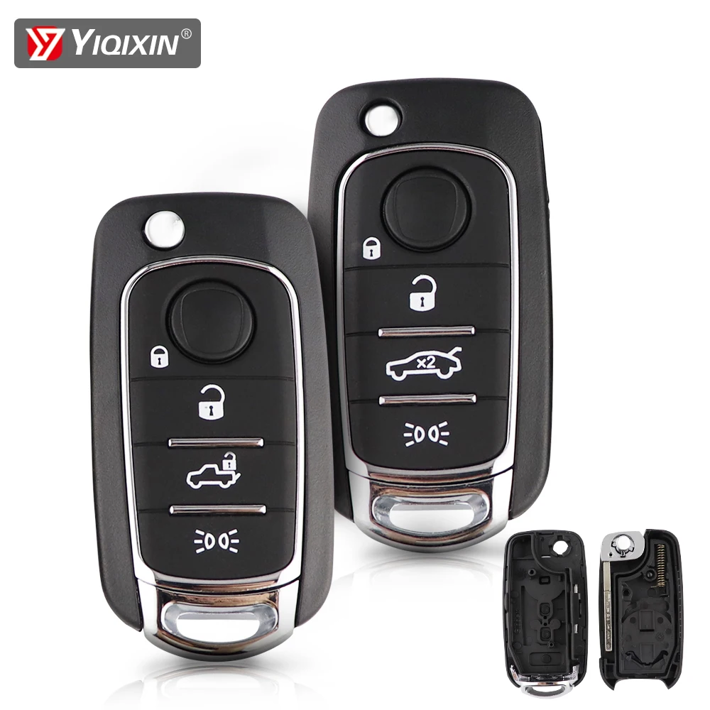 Yiqixin Nuovo Guscio Chiave A Distanza Pieghevole Per Auto Di Ricambio A 4 Pulsanti Per Fiat Toro 500X 500 Punto Toro Per Dodge Neon Di Alta Qualità