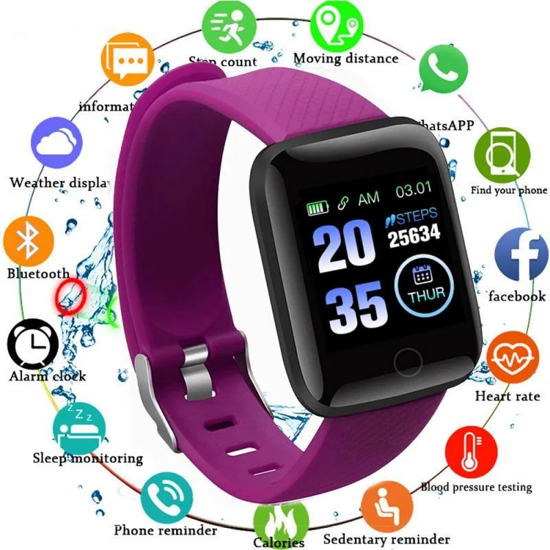 Hot 116 Plus Smart Watch Tft Schermo A Colori Impermeabile Sport Fitness Activity Tracker Cardiofrequenzimetro Fitness Tracker 1.3 Pollici