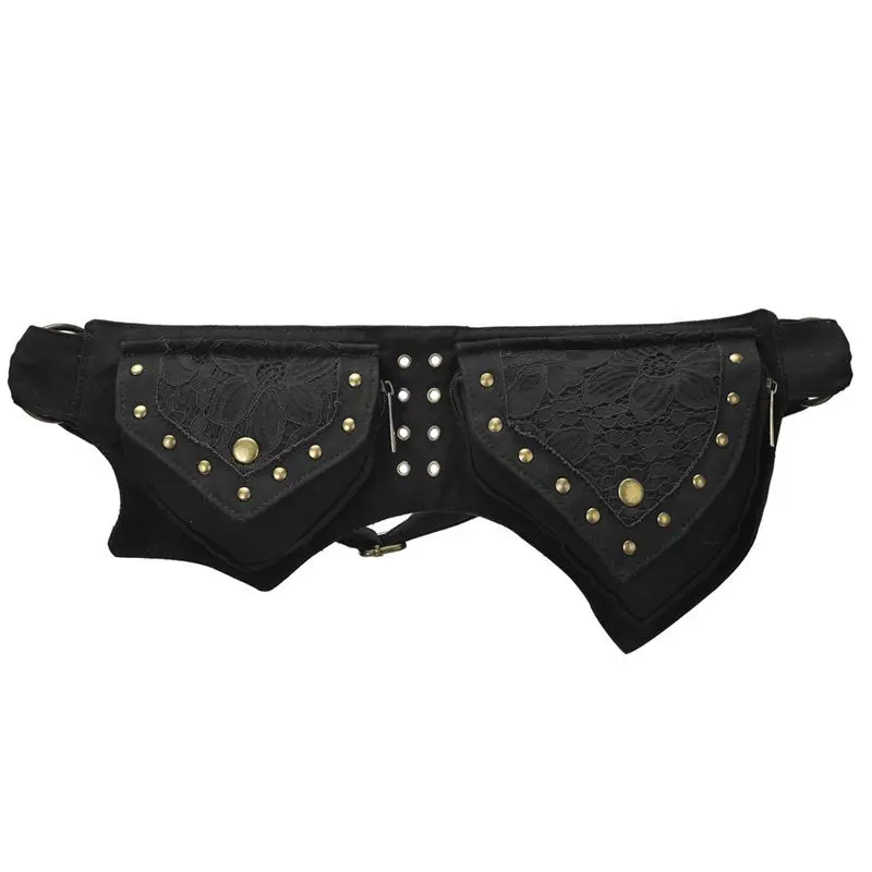 Fashion Steampunk New Men'S And Women'S Retro Rivet Marsupio Crossbody Chest Bag Multifunzionale Outdoor Fashion Cool Bag