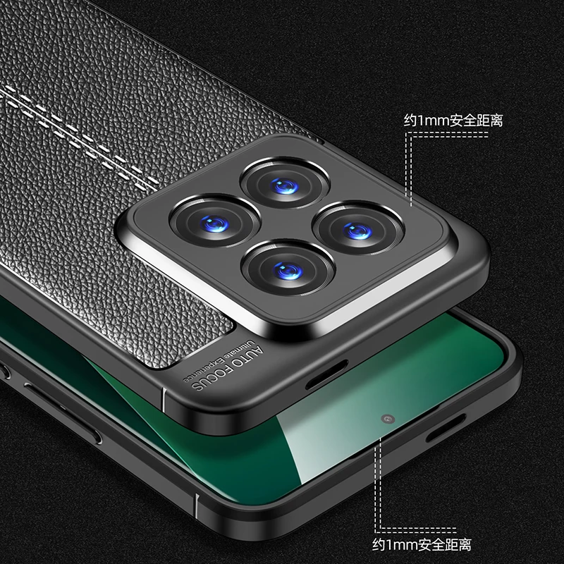 Per Xiaomi 14 Pro 5G Custodia Xiaomi 12 13 14 Pro 5G Custodia Originale Tpu Antiurto In Pelle Pu Cover In Silicone Xiaomi 14 Pro 5G