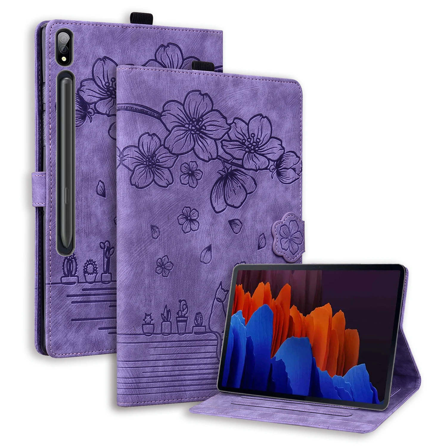Custodia Emboss Butterfly Mandala Per Samsung Galaxy Tab A9 2023 8.7 Pollici Sm X110 X115 Flip Pu Leather Stand Portafoglio Tablet Cover