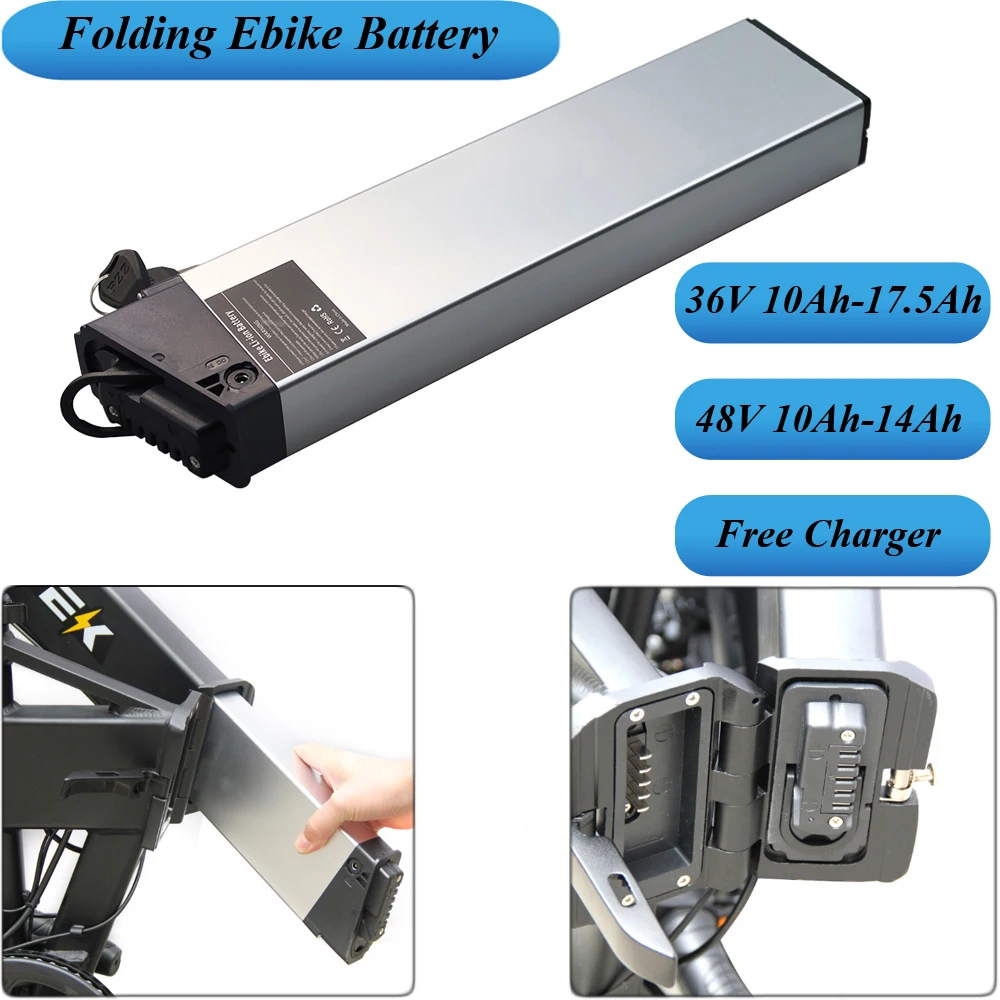 Batteria Per Bici Elettrica Pieghevole Interna 48V 10Ah 10.4Ah 12.8Ah 14Ah Sheng Milo Lankeleisi Fiido Batteria Pieghevole Ebike 500W 750W
