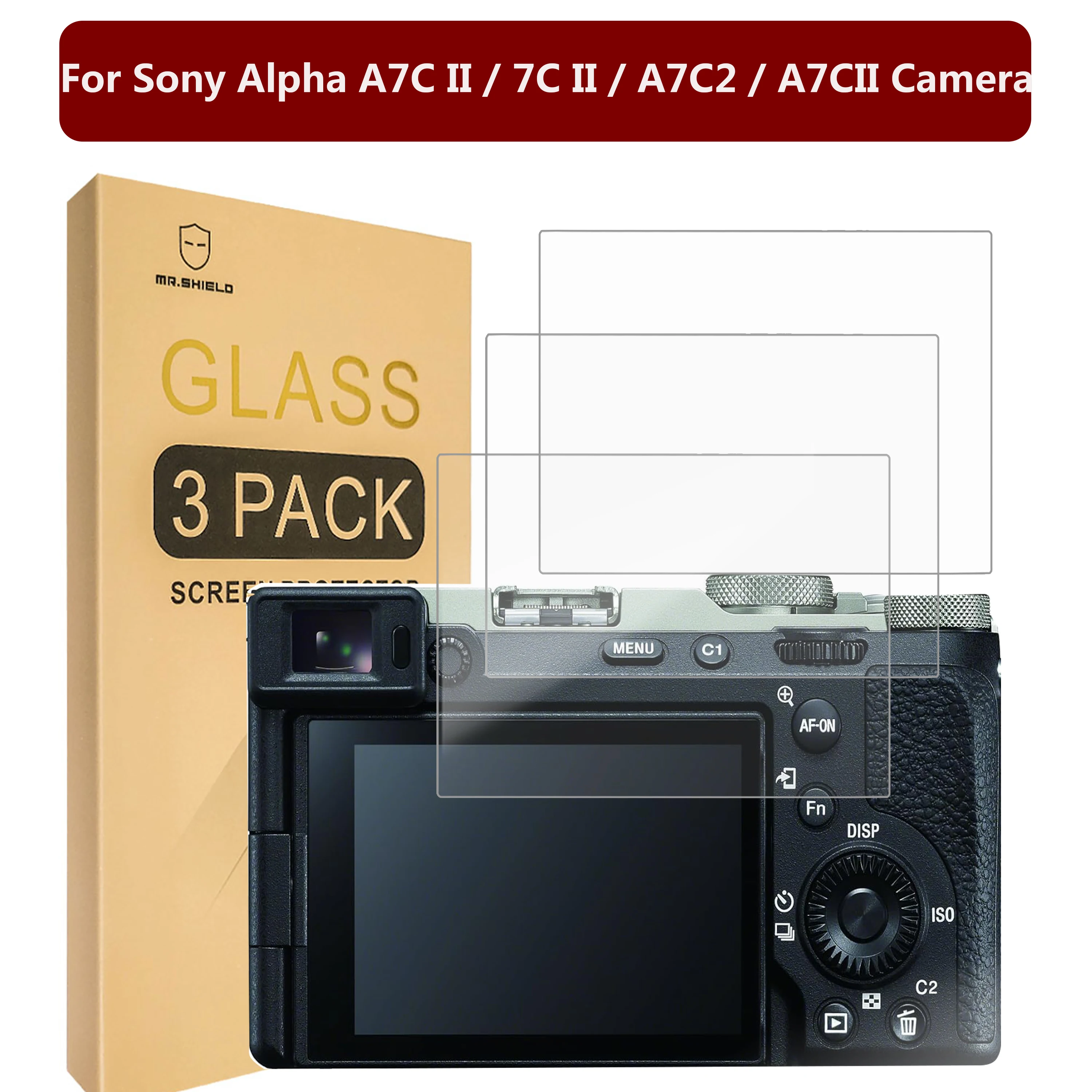 Mr.Shield [3-Pack] Pellicola Salvaschermo Per Sony Alpha A7C Ii / 7C Ii / A7C2 / A7Cii Camera [Vetro Temperato]