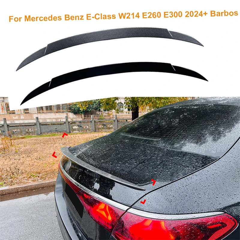 Ala Di Coda Spoiler A Vento Fisso Ala Posteriore Per Mercedes Benz Classe E W214 E260 E300 2024 + Barbos Coda Portellone Splitter Spoiler A Labbro