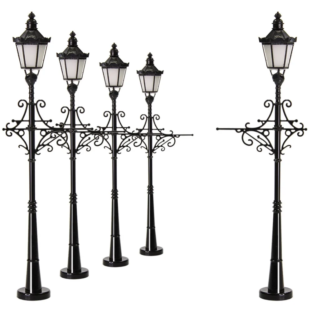5Pcs Ho Scale Lamp 10Cm 1:87 Lampioni Modello Railway Warm White Lqs74Ho