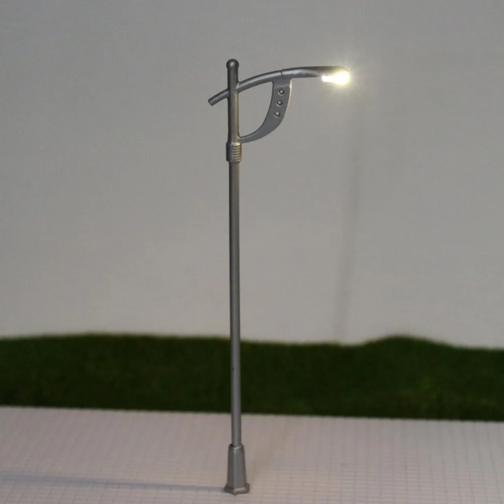 Lnh12 10Pcs Modello Ferroviario Lampione Lampade Lampioni Ho Oo Scale Leds