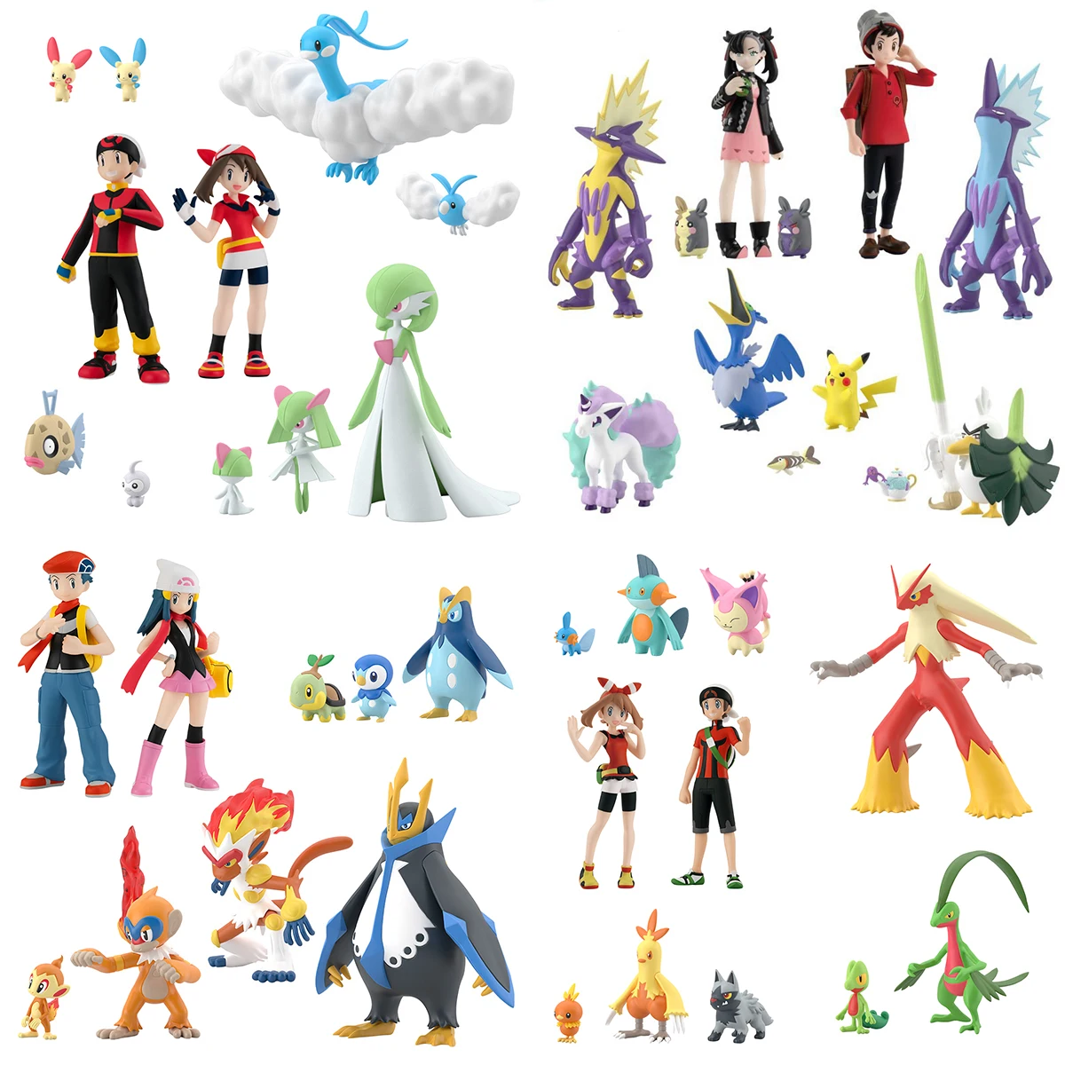 Pokemon Candy Toys 1/20 Mewtwo Magikarp Flareon Pidgeot Hoenn Region Figure Model Toys