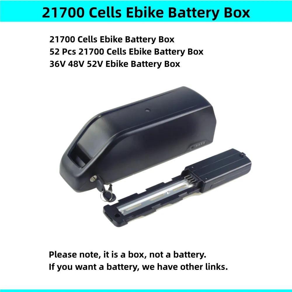 42 50 52 Pcs 21700 Celle Ebike Battery Box Soluzione 36V 48V 52V Polly Shark Ebike Battery Box City Bike Battery Case Con Supporto