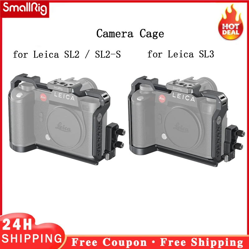 Gabbia Per Fotocamera Smallrig Per Leica Sl2 / Sl2-S Sl3 Con Supporto Per Scarpe Fredde Arca-Swiss Piastra A Sgancio Rapido 4510 4162 Pre-Vendita 3.31