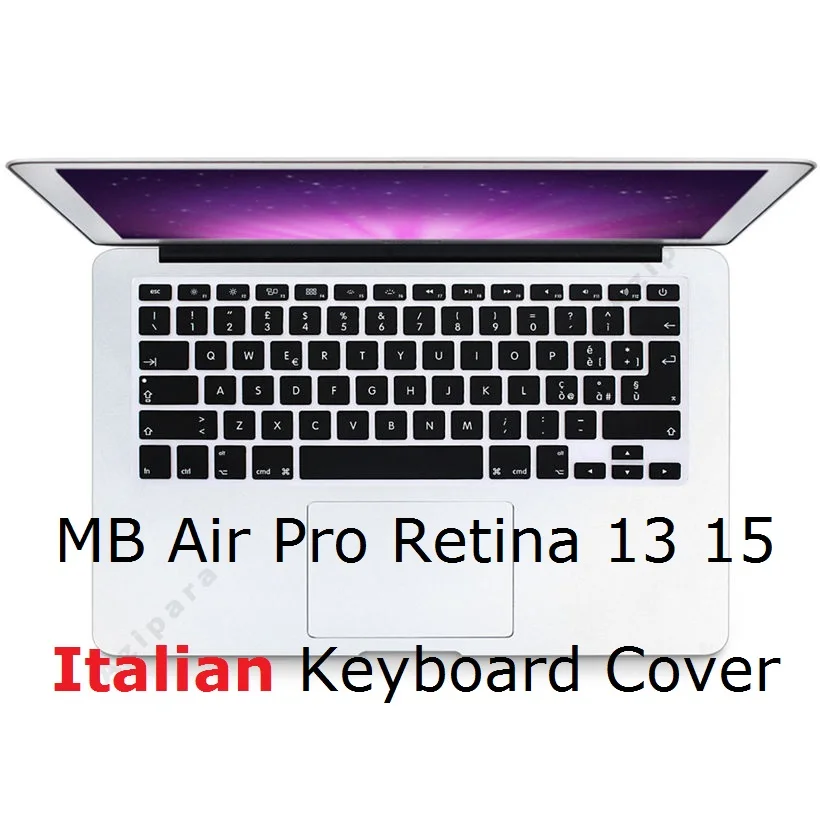 Skin Per Tastiera Italiana Per Macbook Air 13 Pro Retina 13 15 A1466 A1398 A1278 Cover Per Tastiera Italiana Ue Us Skin Per Tastiera In Silicone