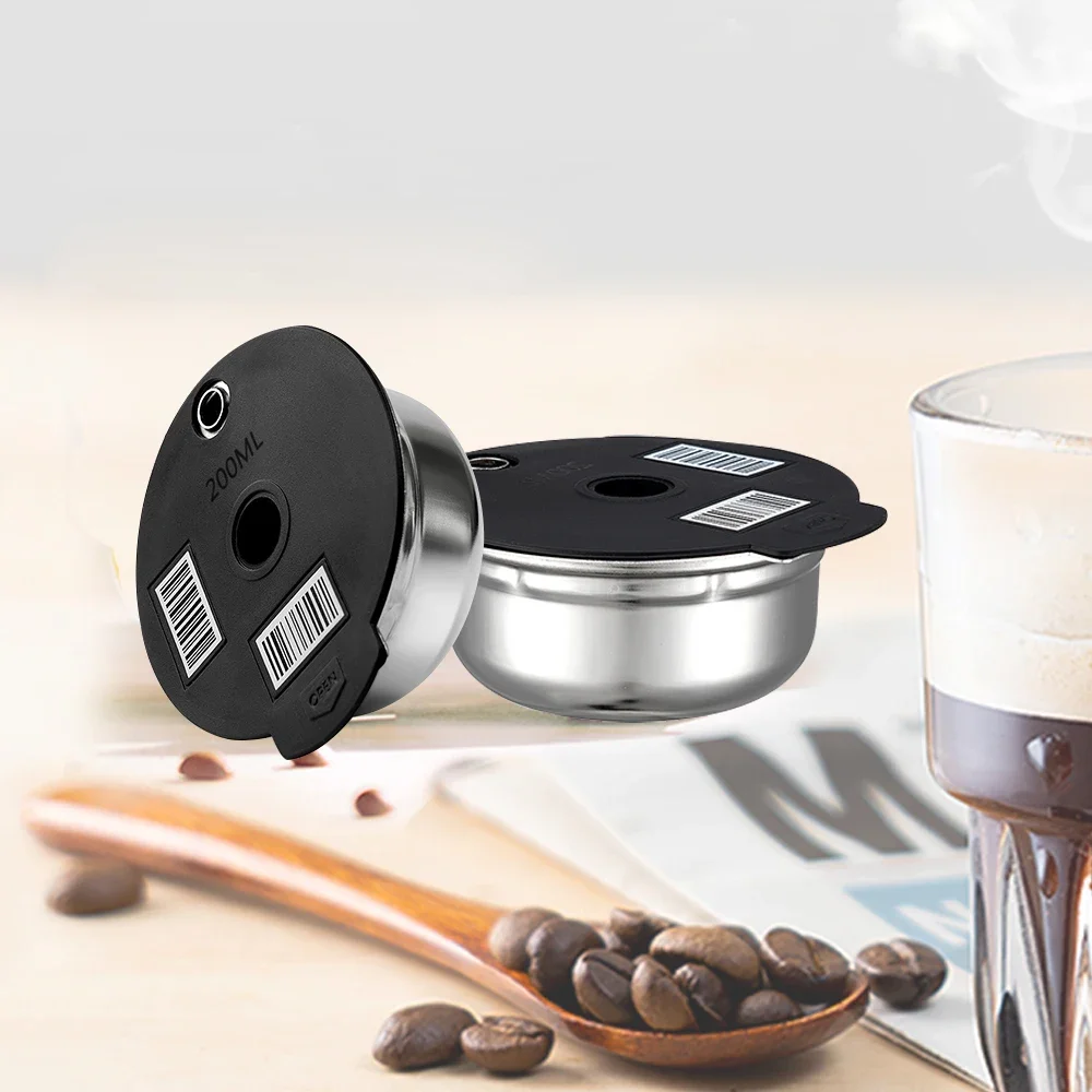 Capsule Di Caffè Riutilizzabili In Acciaio Inossidabile E Filtro Ricaricabile In Pp Compatibile Con Bosch Tassimo Happy Suny Vivy 180/200/220Ml