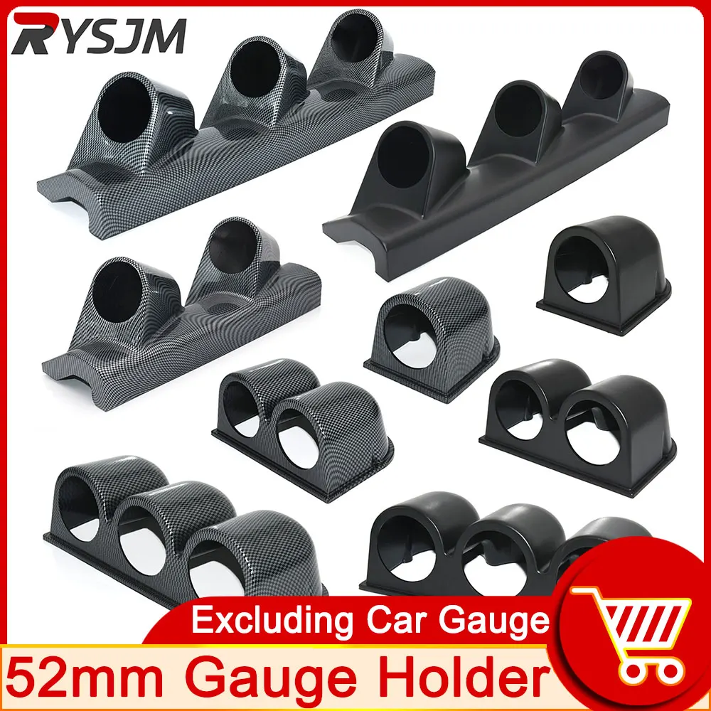 Hd Car Gauge Pod Universale Nero Singolo Doppio Triplo Supporto Per Misuratori Per Auto Con Guida A Sinistra Per Indicatori Da 2 Pollici 52Mm Accessor