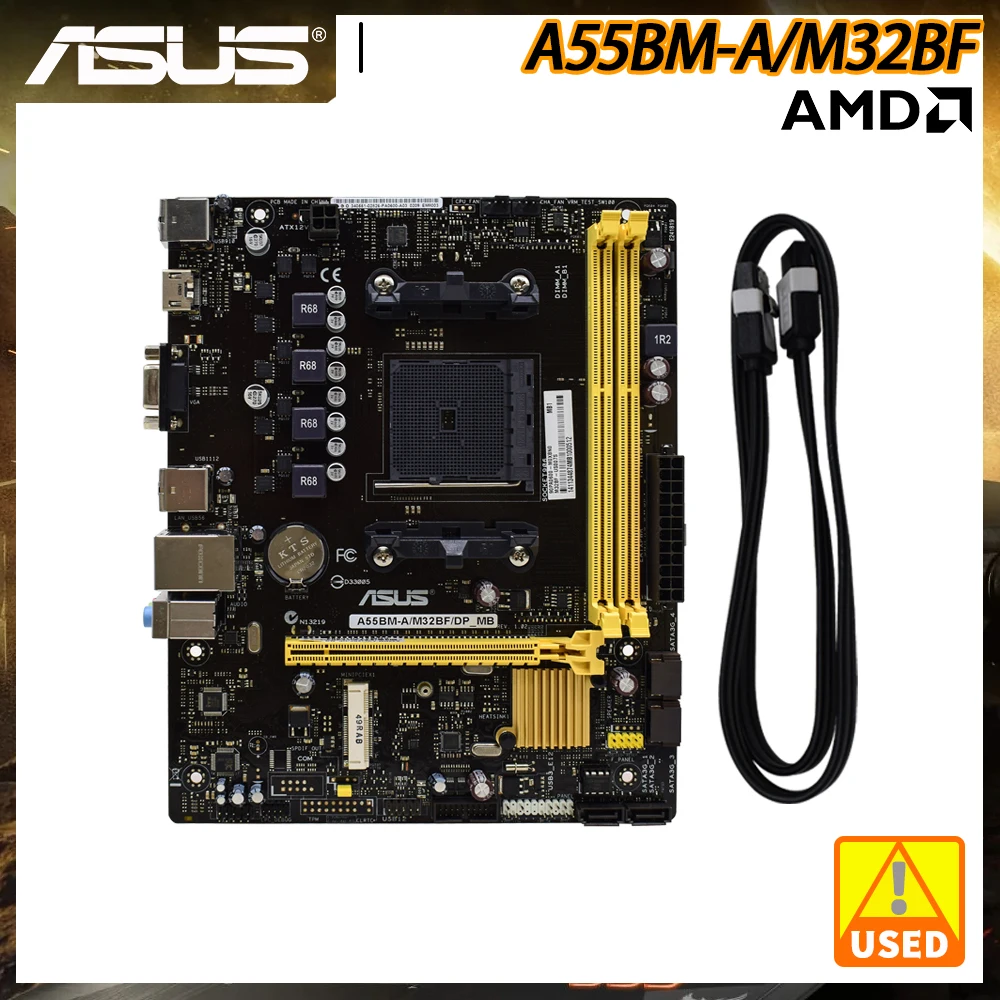 Asus A55Bm-A/M32Bf Socket Fm2 Scheda Madre Ddr3 Amd A55 Amd A10/A8/A6/A4/Athlon Vga Hdmi Pci-E 3.0 Pci-E X16 Micro Atx