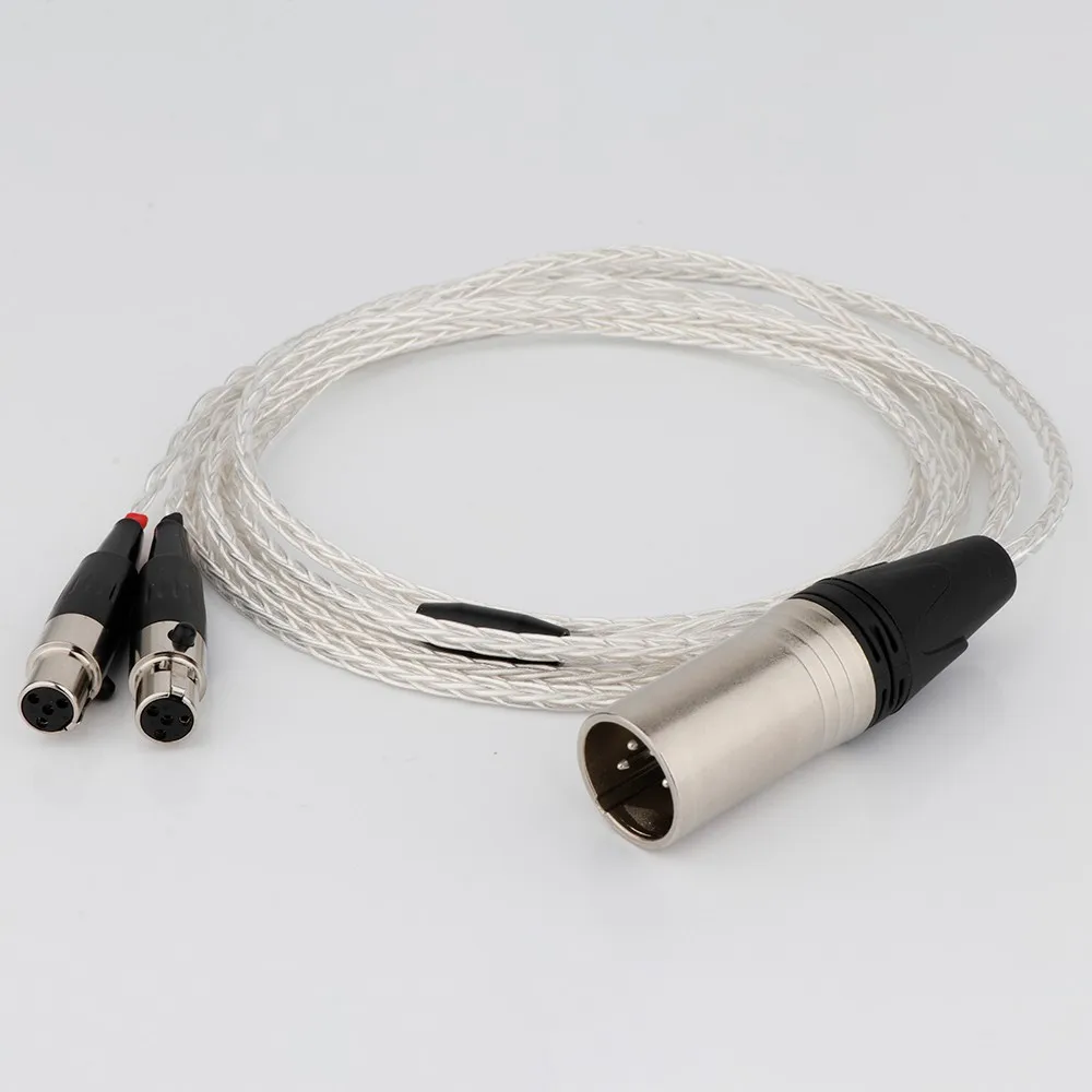 Preffair 8 Core Hifi Cavo 4 Pin Xlr Maschio Bilanciato Per Audeze Lcd-2, Lcd-3, Lcd-4, Lcd-X, Lcd-Xc