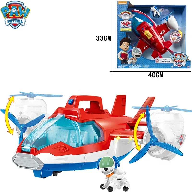 Paw Patrol Toy Large Music Rescue Plane Juguetes Toy Patrulla Cina Robot Dog Abs Action Figure Regali Di Compleanno Per Ragazzo E Ragazza