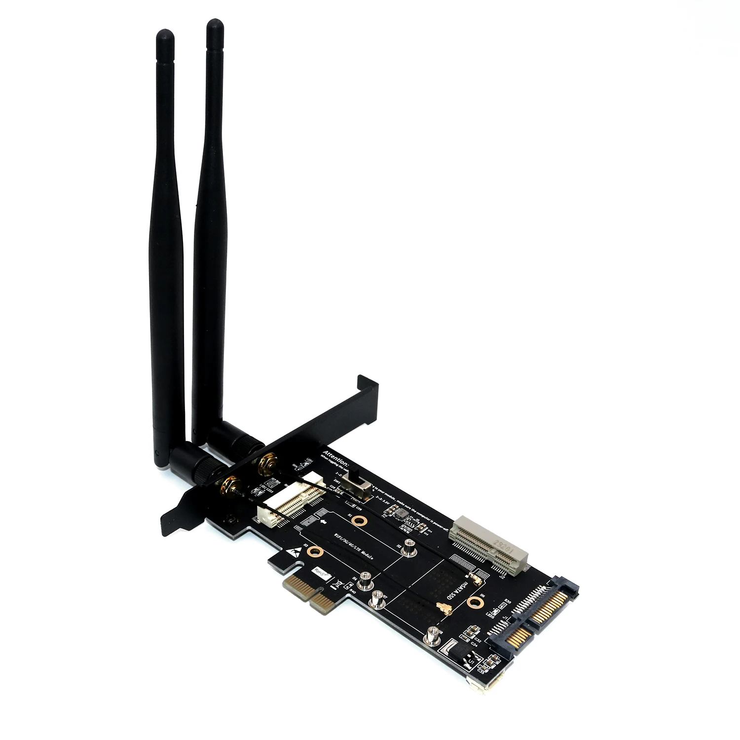 Pci-E Adattatore Wifi Mini Pci-E Per Pci-E Scheda Di Rete Msata Ssd Sata 2.5 Adapter Con Slot Per Schede Sim Per 3G/4G/Lte Wi Fi Adattatore