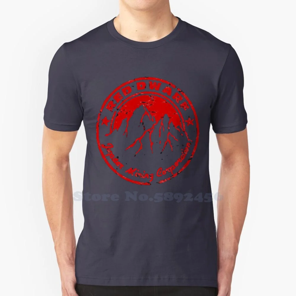 Jupiter Mining Distressed Pocket Position Smeta Head Red Dwarf 100% Cotone T-Shirt Uomo E Donna