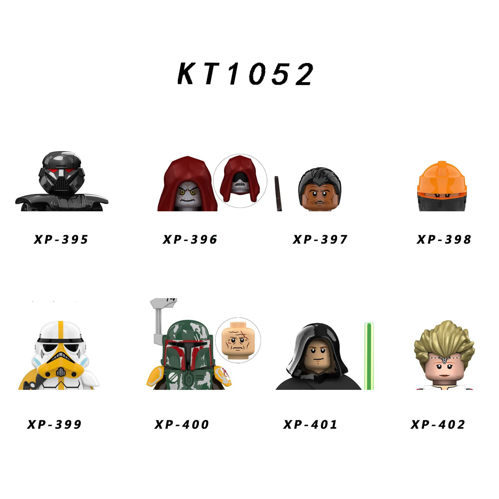 Kt1052 Building Blocks 8 Pz/Set Dark Soldier Brick Omega Fennec Shand Figure Luke Skywalker Boba Fett Xp395 Mini Assembly Toys