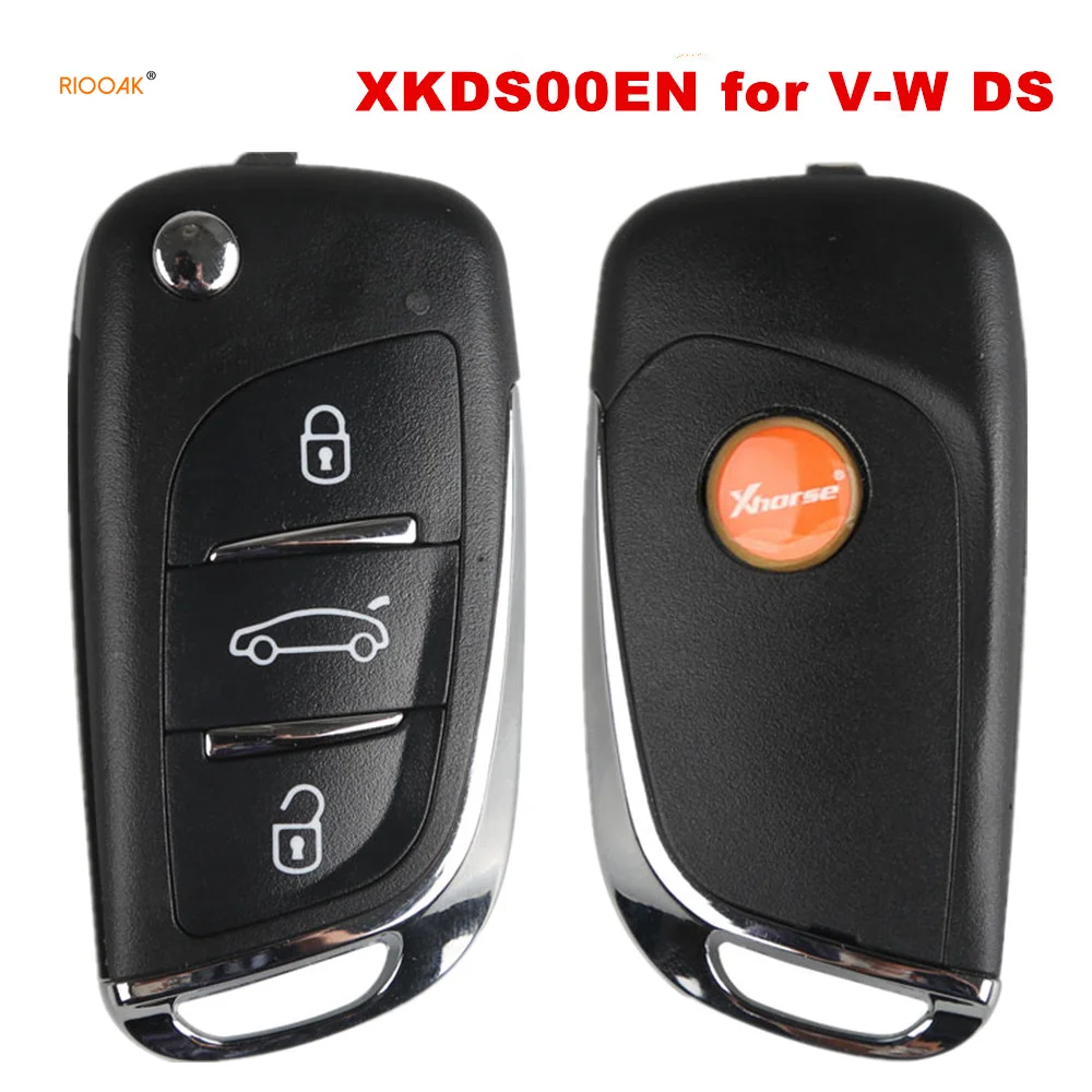 Riooak Xhorse Xkds00En Vvdi2 X002 Per Volkswagen Ds Tipo Chiave Remota 3 Pulsanti Che Funzionano Con Vvdi2/Vvdi Mini Key Tool/Max