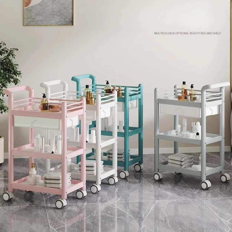 Parrucchiere Rolling Salon Trolley Tool Cosmetic Lash Barber Salon Trolley Tattoo Make Up Wozek Muslimy Furniture Wkst