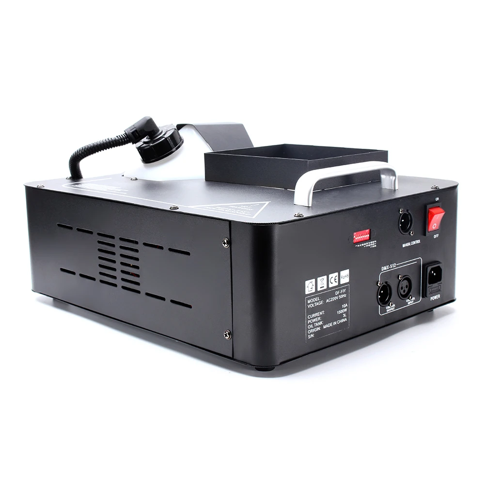 1500W Fog Machine Holdlamp Con Rgb 24Leds Lighting Smoke Haze Generator Stage Effect Equipment Per Play Theater Stage