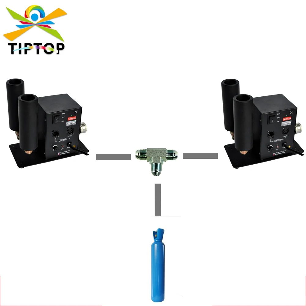 2 Pz/Lotto Doppio Ugello Macchina A Getto Di Co2 Led Stage Co2 Jet Dmx Alta Qualità 90V/240V Fogger - Smoke - Gun - C02 Cryo - C02 Jet