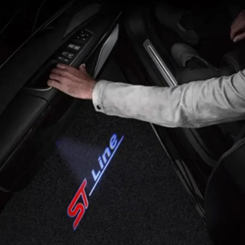 2 Pz Per Ford St Line Fiesta Ecosport Escort Mk3 Mk4 Mk5 Mk7 Focus Logo Led Car Door Welcome Lights Proiettore Laser Decor Lamp