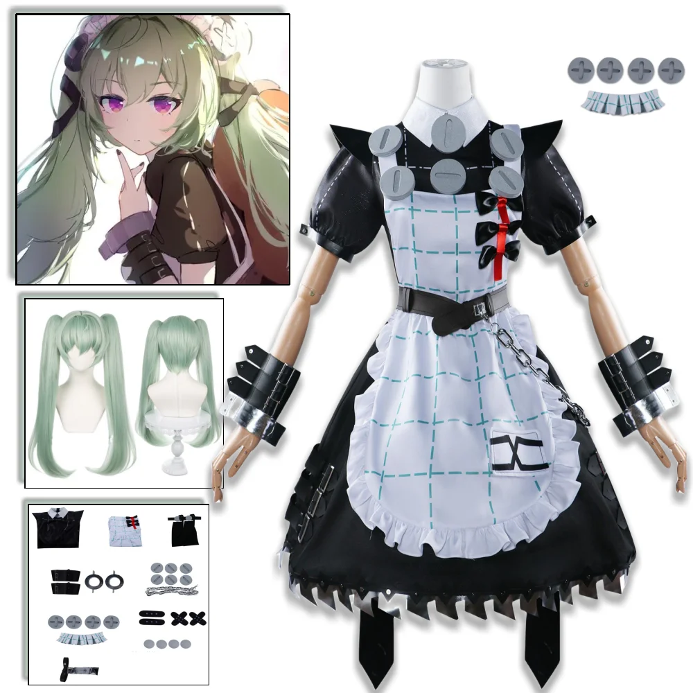 Anime Zenless Zone Zero Cosplay Corin Wickes Costume Cosplay Parrucca Vestito Da Cameriera Set Completo Halloween Festa Di Natale Abiti Da Donna
