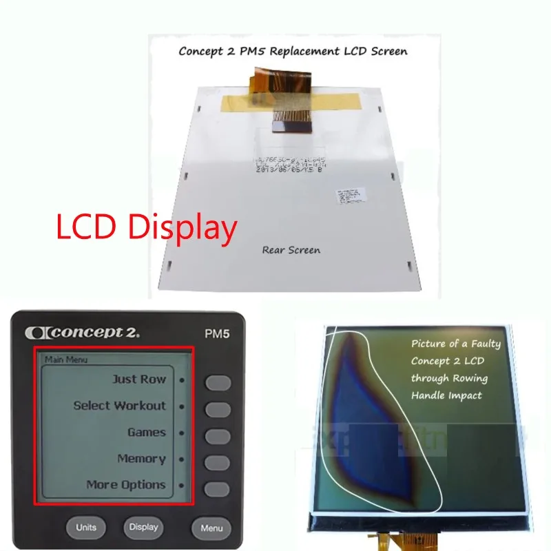 Nuovo Display Lcd Originale Per Schermo Lcd Monitor Pm5 Rower Concept 2 (Ii)