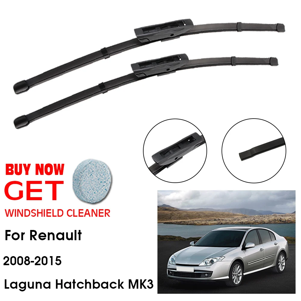 Car Wiper For Renault Laguna Hatchback Mk3 26"+16" 2008-2015 Front Window Washer Windscreen Windshield Wipers Blades Accessories