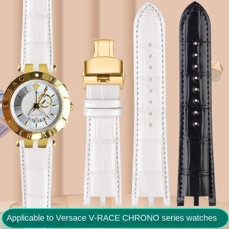 Cinturino In Pelle Gmt Per Cinturino Orologio Versace V-Racechrono 24Mm Cinturino In Silicone Morbido Gmt Cinturino In Pelle Specifico Gmt Per Uomo 24