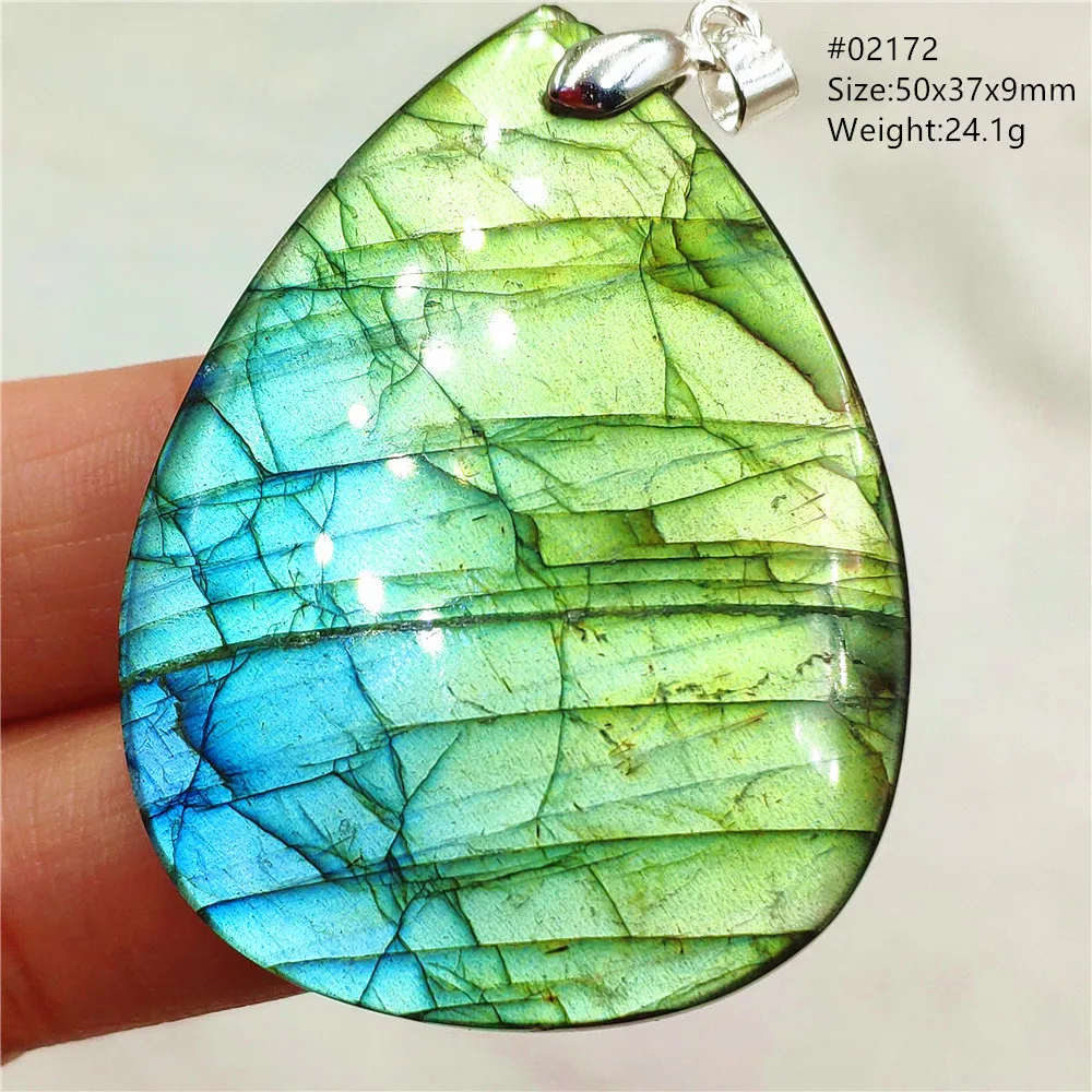 Naturale Colorato Luce Labradorite Ciondolo Gioielli Goccia D'Acqua Oro Blu Labradorite Collana Di Perline Donna Uomo Aaaaaa