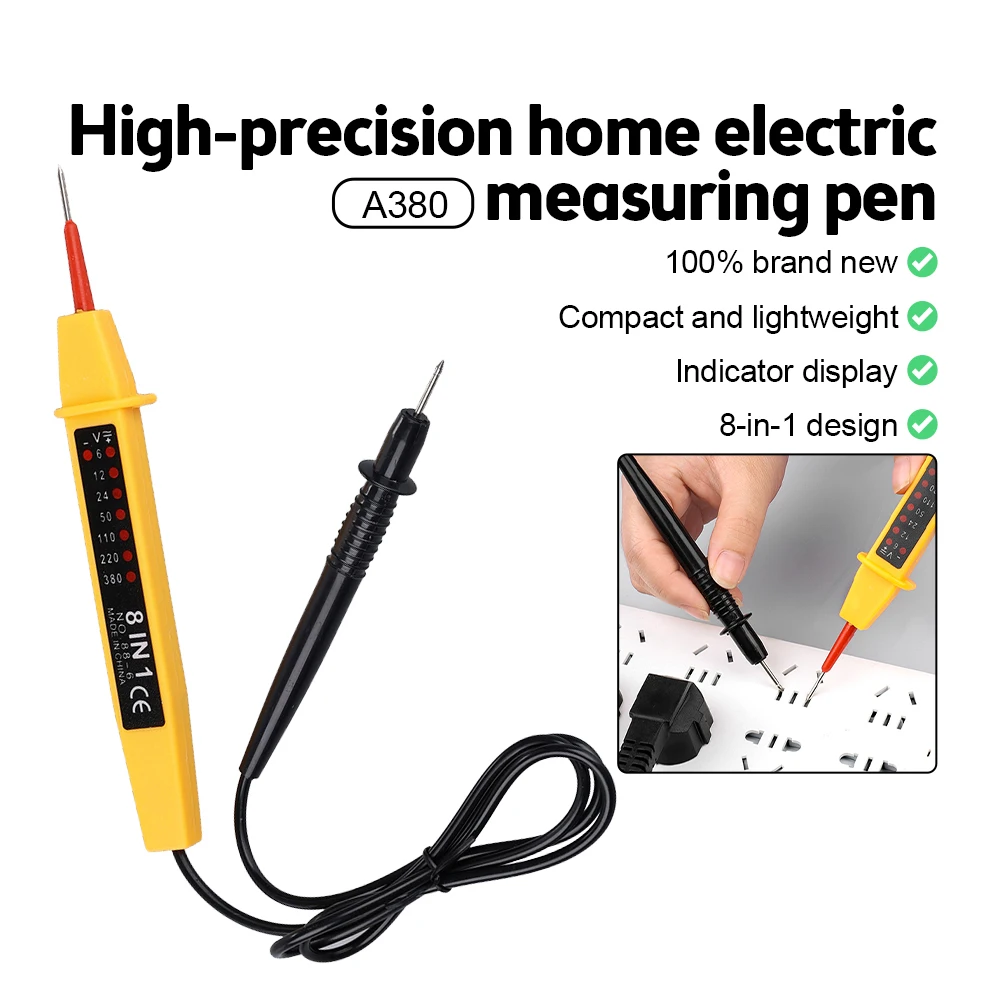 Indicatore Elettrico 6-380V Tester Di Tensione Penna Automotive Led Circuit Tester Tester Elettrico Cacciavite Sonda Rilevatore Di Tensione
