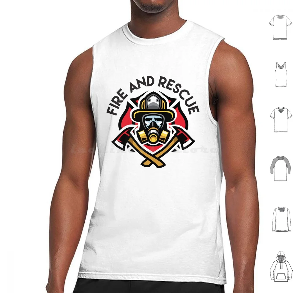 Fire Service Fire Fighter Canotte Gilet Senza Maniche Fire Service Pompiere Fire Fighter Fire Work
