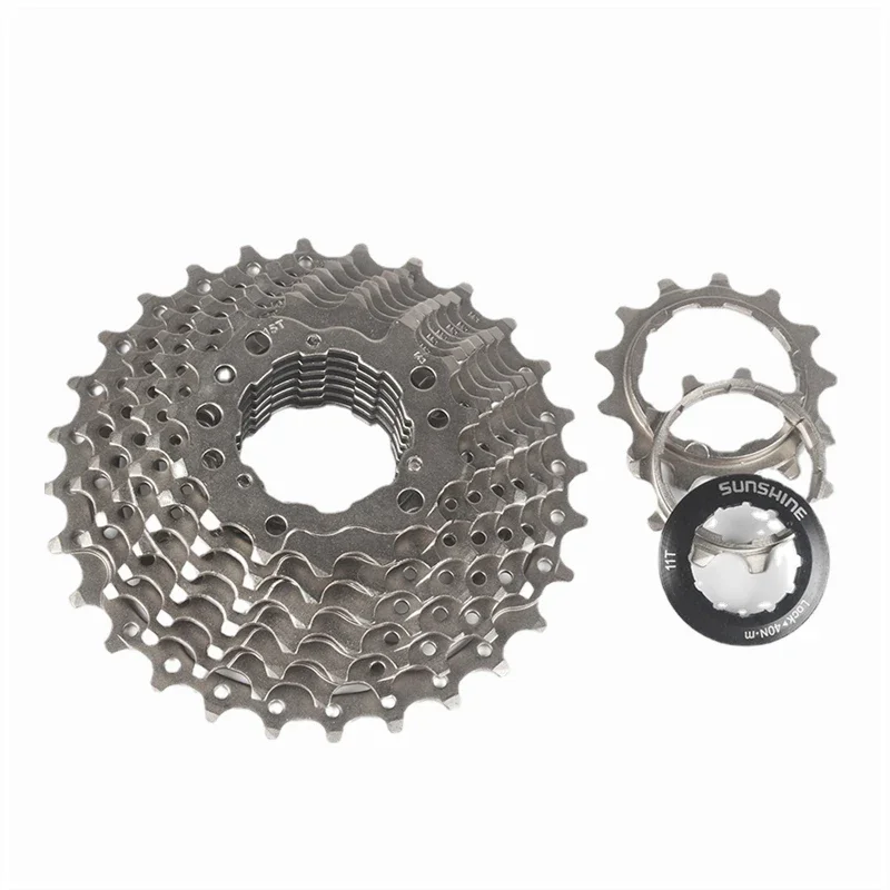 Sunshine Road Bicycle 9 Speed Silver Cassette Pignone Eieo Steel Freewheel 11-28T Parti Della Bici