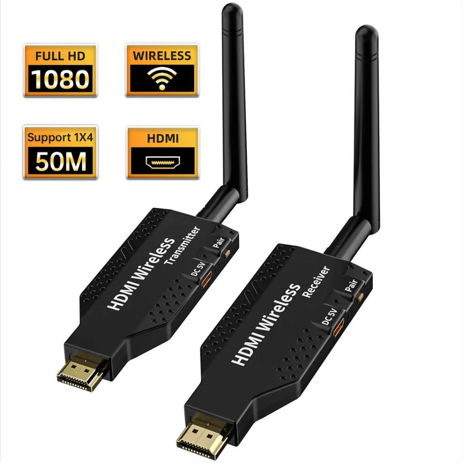 Trasmettitore Wireless Hdmi Da 50M Reciever Extender Camera Phone Laptop Pc To Tv Mirror Adapter 1080P 60Hz