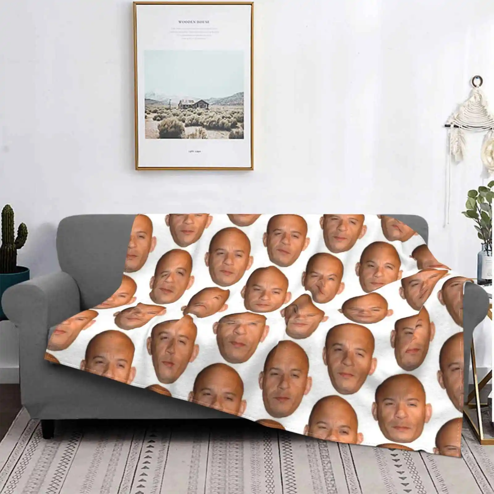 Vin Aria Condizionata Coperta Morbida Calda Leggera Coperta Sottile Vin Vin Fast Furious Calvo