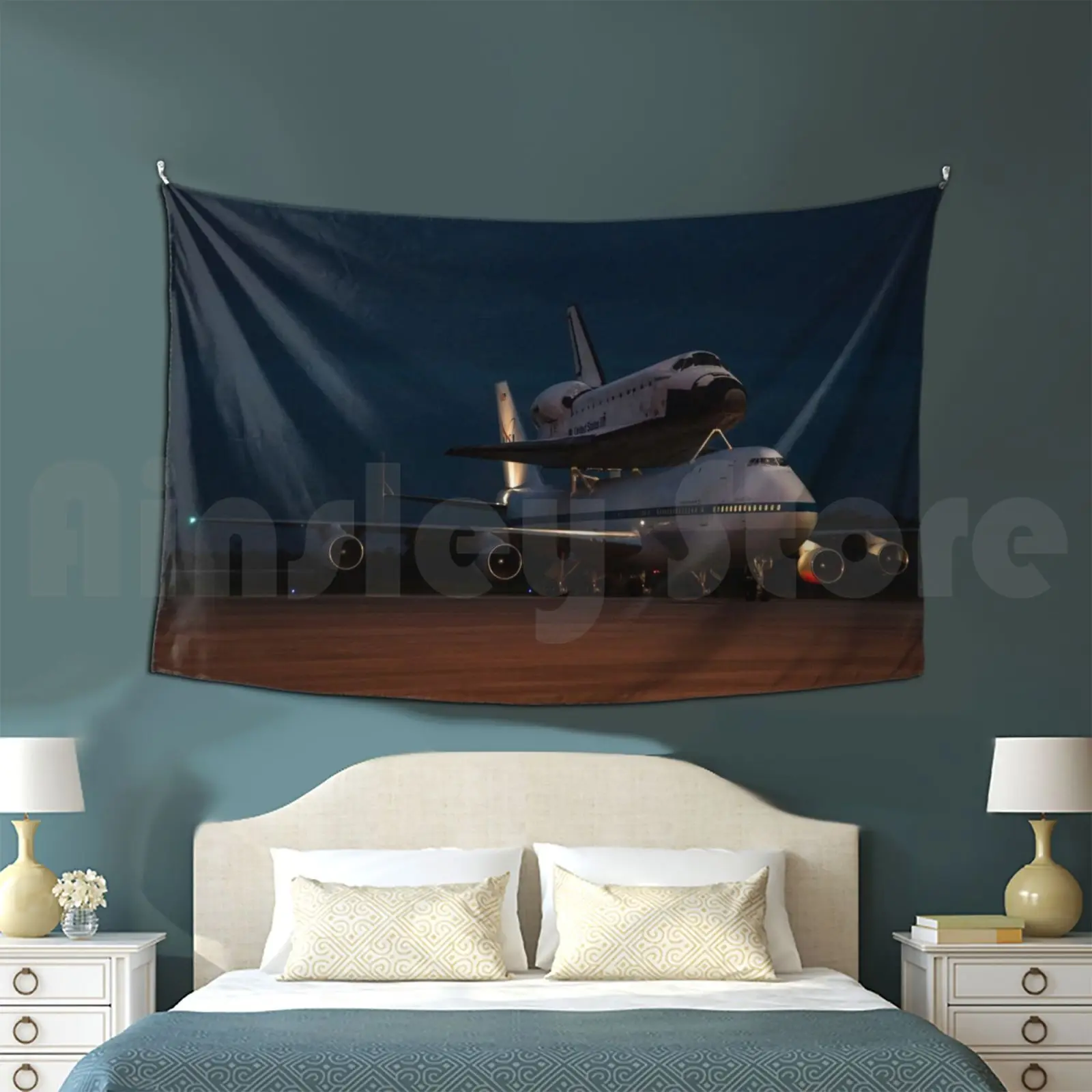 1823. Endeavour Ferried By Sca At Ksc Arazzo Soggiorno Camera Da Letto Space Shuttle Endeavour Shuttle Carrier Ksc Shuttle