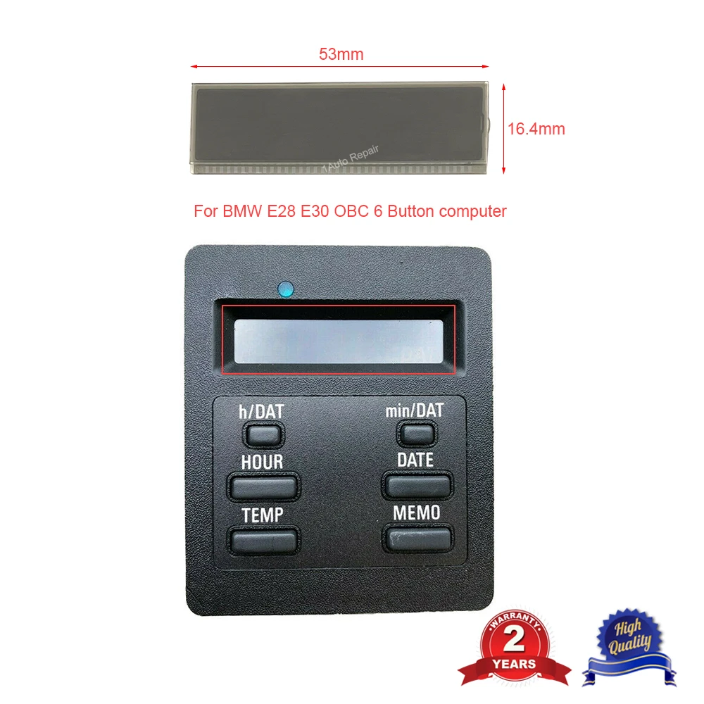 Display Lcd Per Bmw E24 E28 E30 6 Pulsanti Computer Bc1 Obc Pixel Repair 62131377803