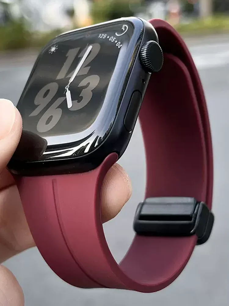 Cinturino In Silicone Per Apple Watch Series 7 8 9 Se 6 2 3 44Mm 40Mm 45Mm 41Mm 42Mm 44Mm Correa Bracciale Apple Watch Ultra Band 49Mm
