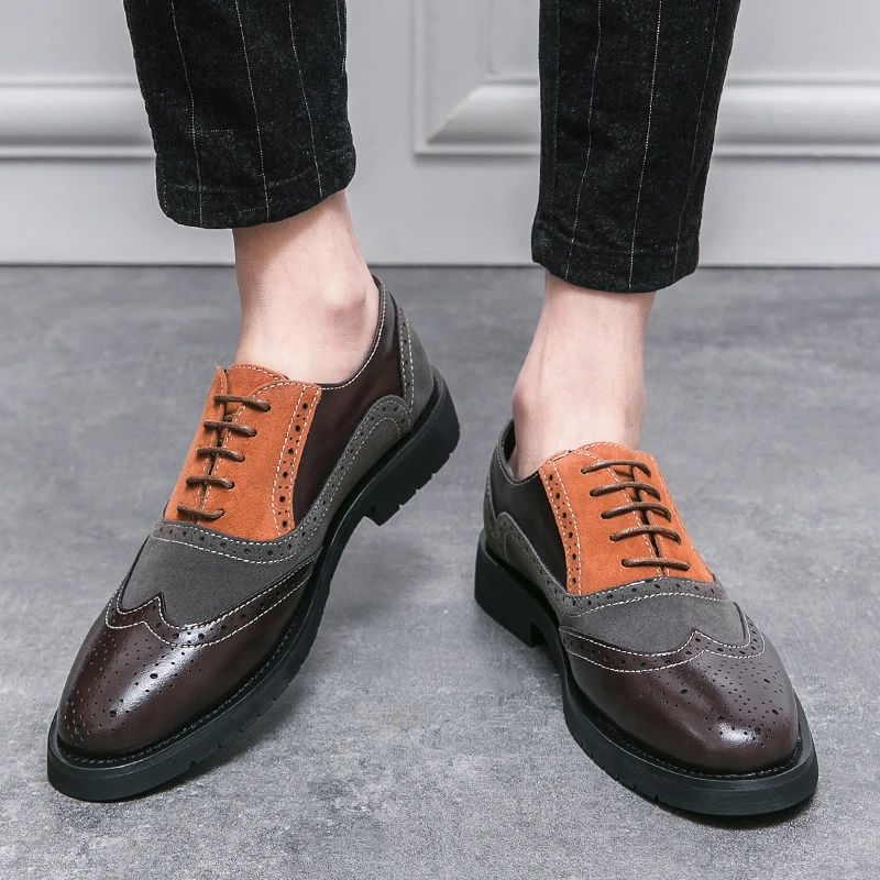 Slip On Mocassini Formali Uomo Scarpe Da Guida Maschili Brock Scarpe Eleganti Intagliate Con Punta A Punta Scarpe Eleganti Firmate Scarpe Da Uomo In P