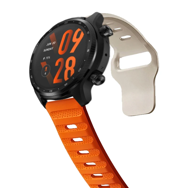 Cinturino In Silicone Per Ticwatch Pro 3 Ultra Gps Lte / Gtx / Gth 2 / E3 Cinturino Sportivo Cinturino Cinturino Cinturino