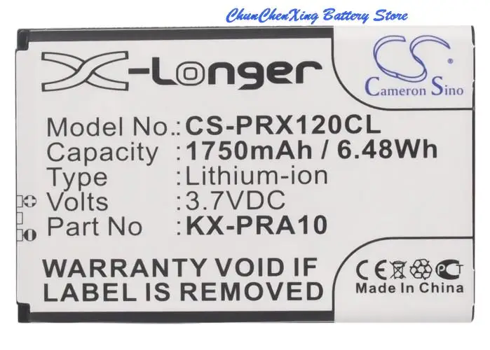 Batteria Greenbattery 1750Mah Kx-Pra10 Per Panasonic Kx-Prx110, Kx-Prx110Gw, Kx-Prx120, Kx-Prx120Gw, Kx-Prx150, Kx-Prx150Gw