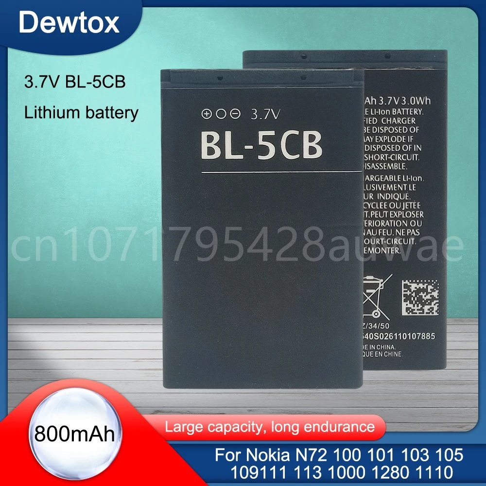 Bl-5Cb Bl 5Cb Batteria Per Nokia 1800 E60 3600 3660 6620 6108 3108 2135 6086 6108 6230 6820 7610 Batterie