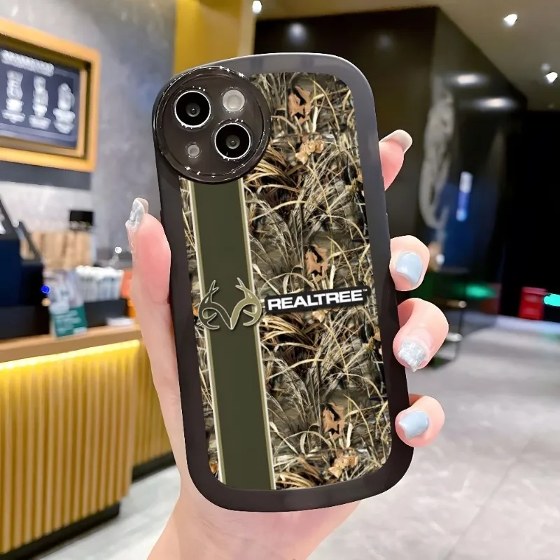 Custodia Per Telefono Realtree Real Tree Camo Per Iphone 14 13 Pro 11 12 Max Mini X Xr Xs 8 7 Puls Cover Posteriore Antiurto Trasparente