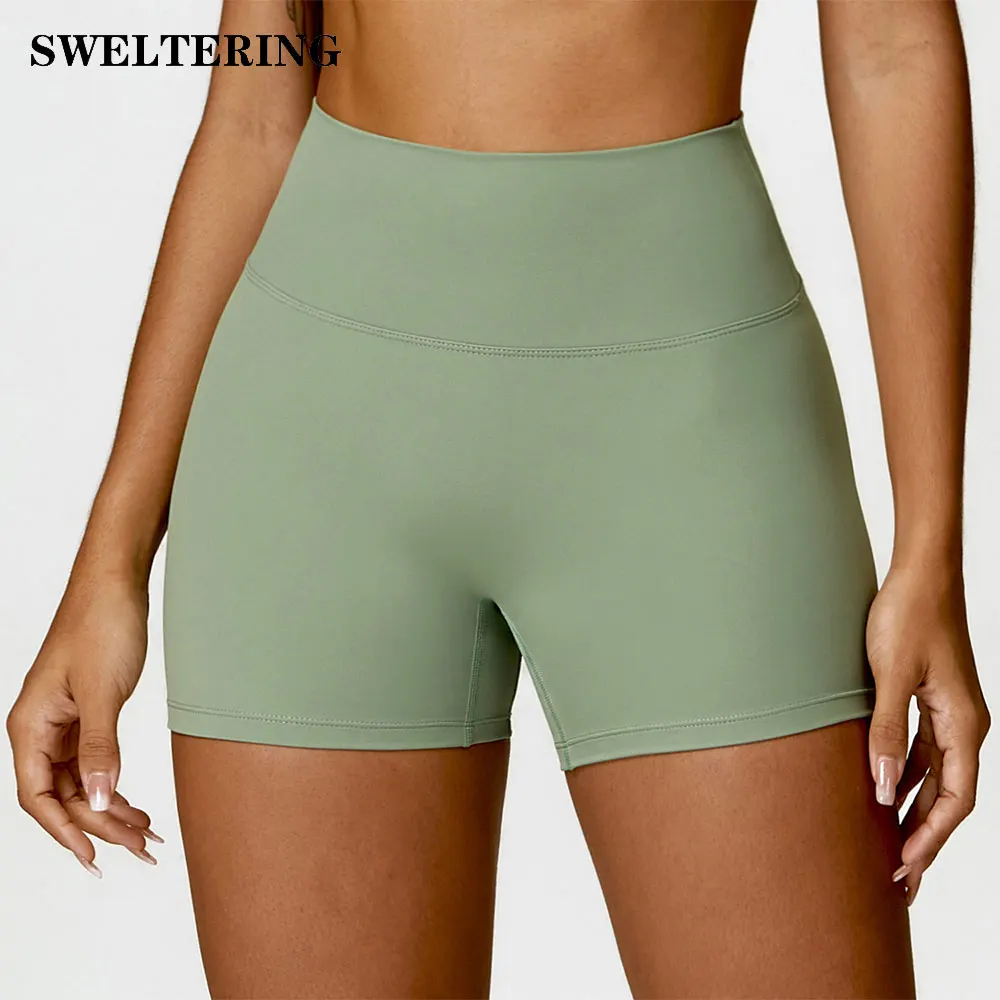 Pantaloncini Da Yoga Da Donna Pantaloncini Da Allenamento A Vita Alta Fitness Yoga Lift Butt Fitness Ladies Gym Running Scrunch Butt Shorts Abbigliame