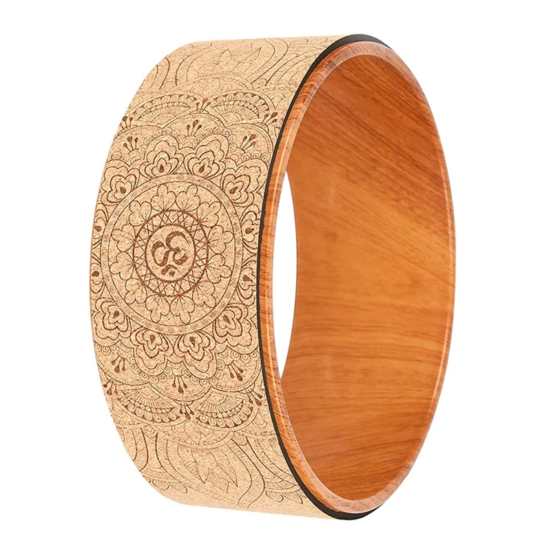 Yoga Wheel Back Wheel Yoga Roller Cork Yoga Wheel Per Allungare La Flessibilità Curve Posteriori Approfondisci Yoga Pose Backbend Wood