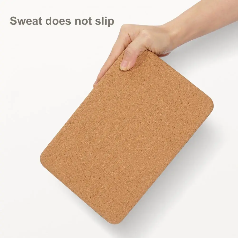 Sughero Yoga Block Ad Alta Densità Antiscivolo Durevole Yoga Block Stretching Naturale Allenamento Yoga Brick Attrezzature Per Il Fitness